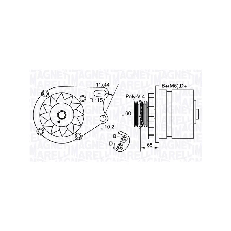 Alternateur MAGNETI MARELLI 063321747010