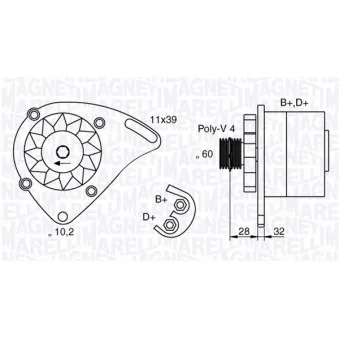 Alternateur MAGNETI MARELLI 063321760010