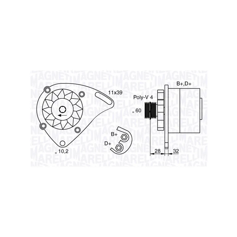 Alternateur MAGNETI MARELLI 063321760010