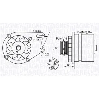 Alternateur MAGNETI MARELLI 063321761010