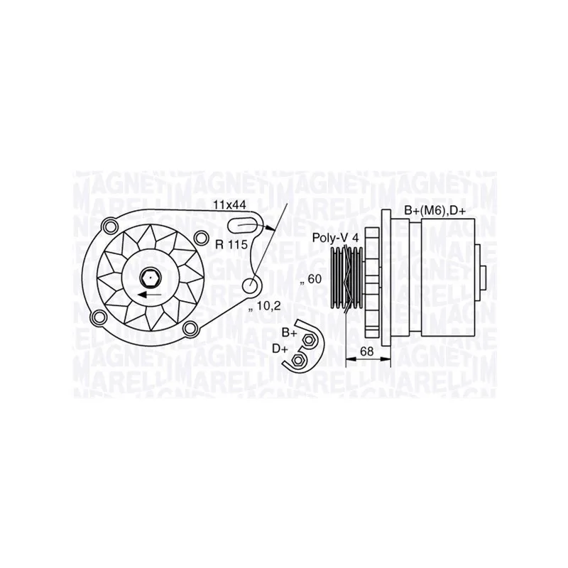 Alternateur MAGNETI MARELLI 063321761010