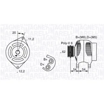 Alternateur MAGNETI MARELLI 063321807010