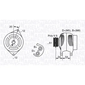Alternateur MAGNETI MARELLI 063321826010