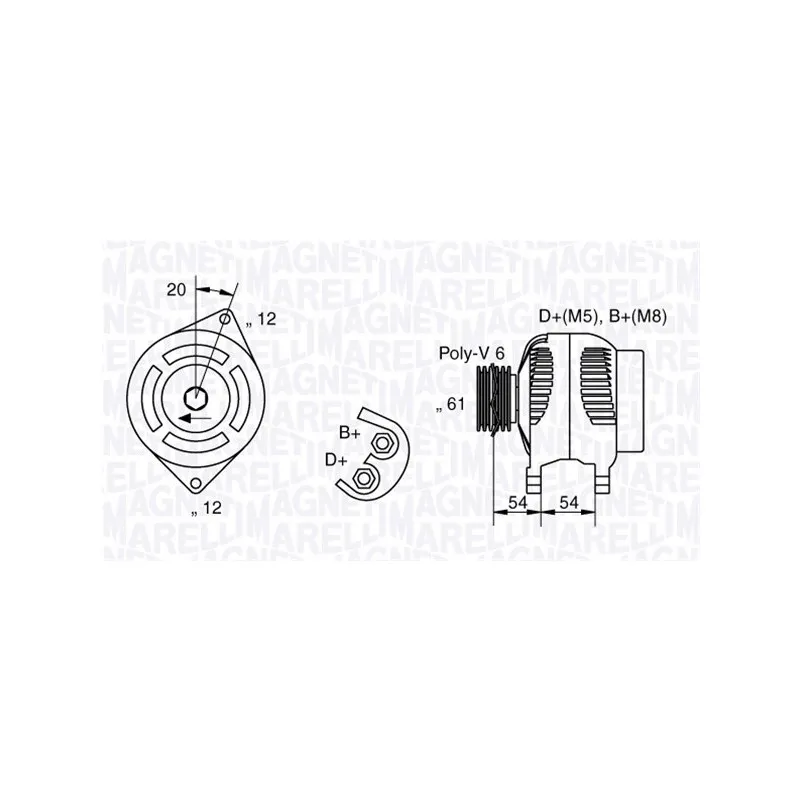 Alternateur MAGNETI MARELLI 063321826010