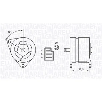 Alternateur MAGNETI MARELLI 063324199010