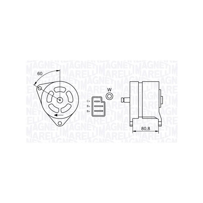 Alternateur MAGNETI MARELLI 063324199010