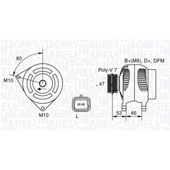 Alternateur MAGNETI MARELLI 063341734010