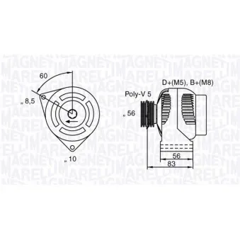 Alternateur MAGNETI MARELLI 063341740010