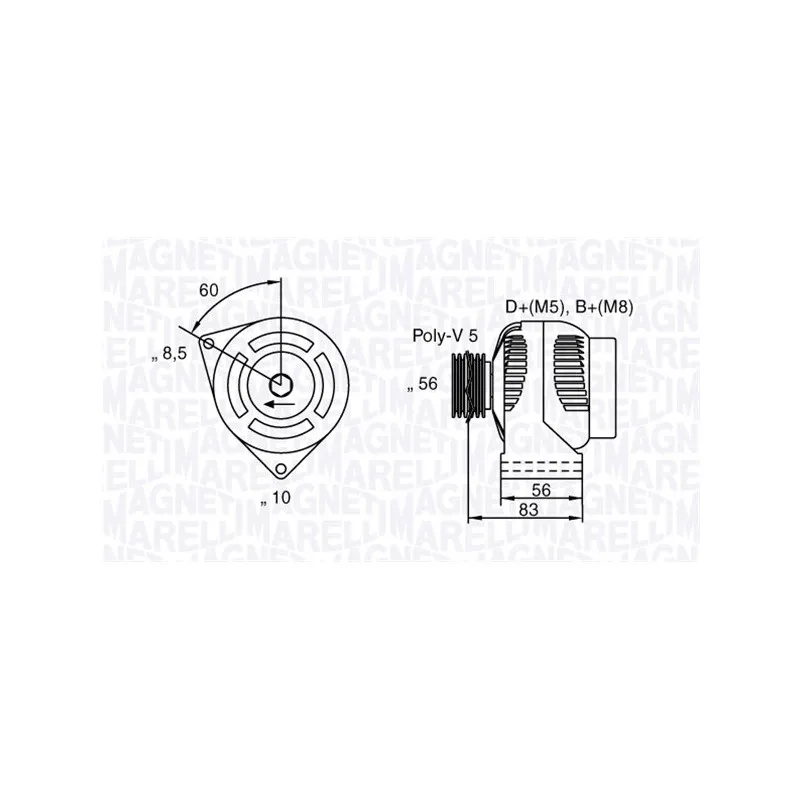 Alternateur MAGNETI MARELLI 063341740010