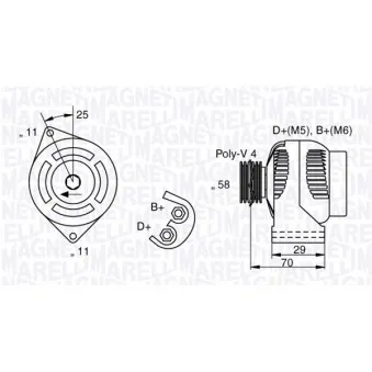 Alternateur MAGNETI MARELLI 063341896010