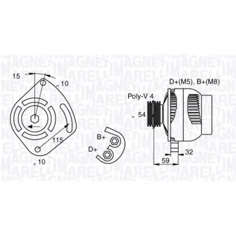 Alternateur MAGNETI MARELLI 063377001010