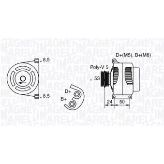 Alternateur MAGNETI MARELLI 063377007010