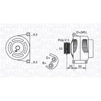 Alternateur MAGNETI MARELLI 063377009010