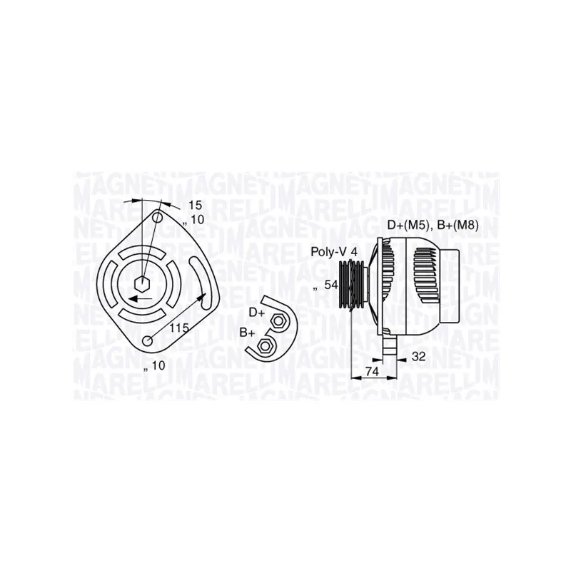Alternateur MAGNETI MARELLI 063377011010