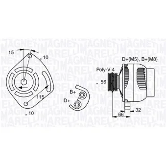 Alternateur MAGNETI MARELLI 063377012010