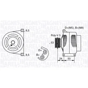 Alternateur MAGNETI MARELLI 063377013010