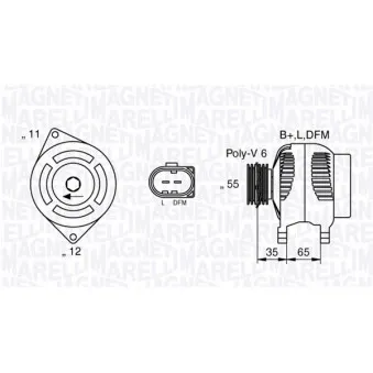 Alternateur MAGNETI MARELLI 063377014010