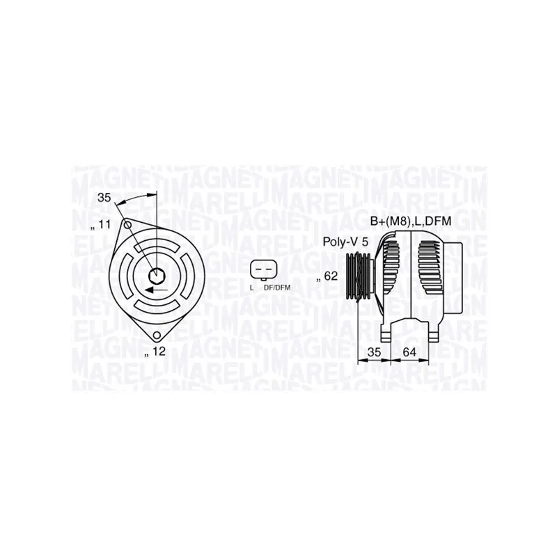 Alternateur MAGNETI MARELLI 063377015010