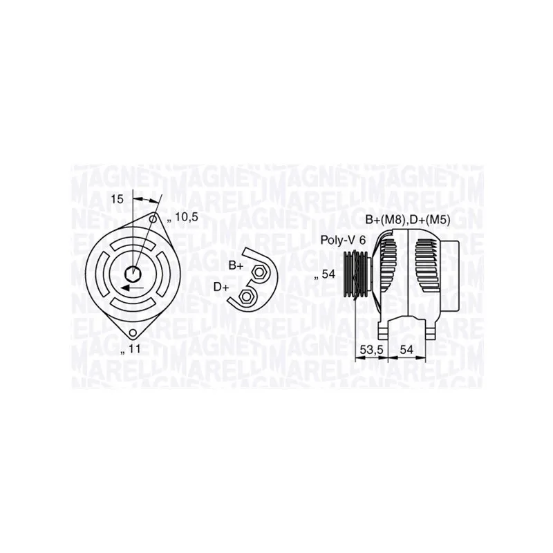 Alternateur MAGNETI MARELLI 063377016010