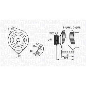 Alternateur MAGNETI MARELLI 063377017010