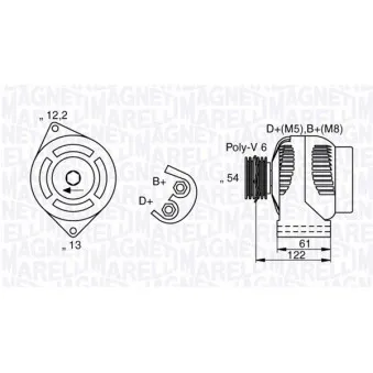 Alternateur MAGNETI MARELLI 063377018010