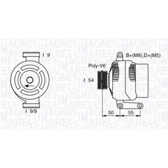 Alternateur MAGNETI MARELLI 063377019010
