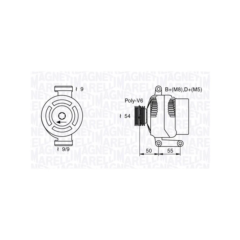 Alternateur MAGNETI MARELLI 063377019010