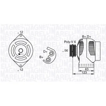 Alternateur MAGNETI MARELLI 063377026010