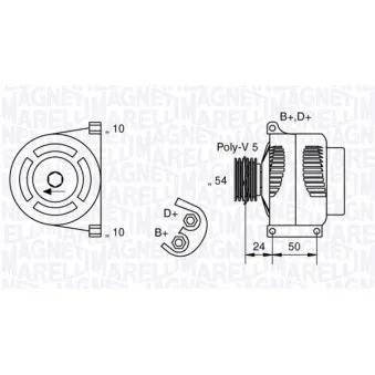 Alternateur MAGNETI MARELLI 063377027010