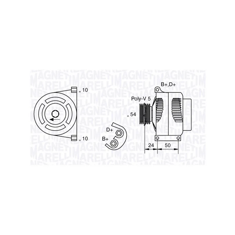 Alternateur MAGNETI MARELLI 063377027010