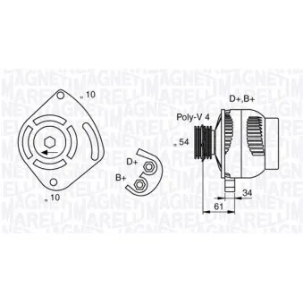 Alternateur MAGNETI MARELLI 063377030010