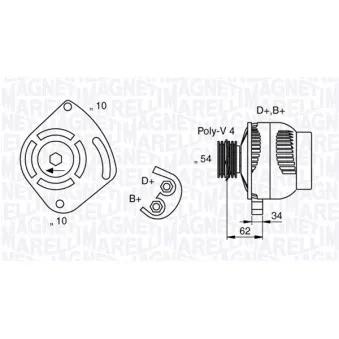 Alternateur MAGNETI MARELLI 063377031010