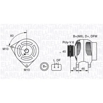 Alternateur MAGNETI MARELLI 063377300010