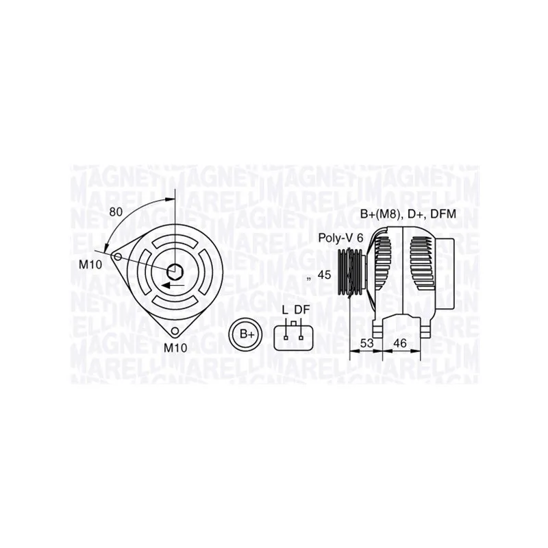 Alternateur MAGNETI MARELLI 063377300010