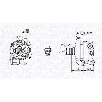 Alternateur MAGNETI MARELLI 063377417010