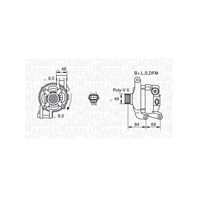 Alternateur MAGNETI MARELLI 063377417010