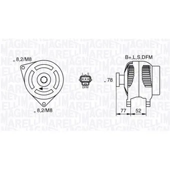 Alternateur MAGNETI MARELLI 063377418010