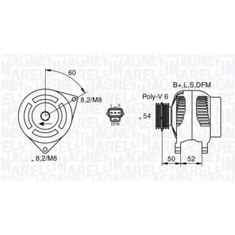 Alternateur MAGNETI MARELLI 063377419010