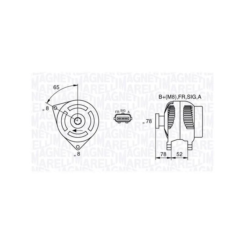 Alternateur MAGNETI MARELLI 063377421010