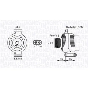 Alternateur MAGNETI MARELLI 063377423010