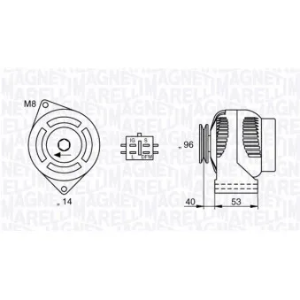 Alternateur MAGNETI MARELLI 063377427010