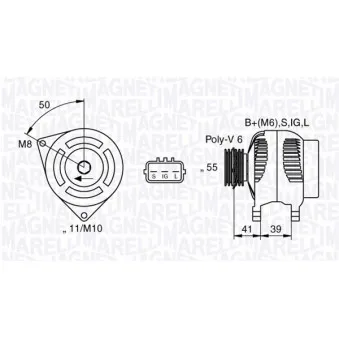 Alternateur MAGNETI MARELLI 063377431010
