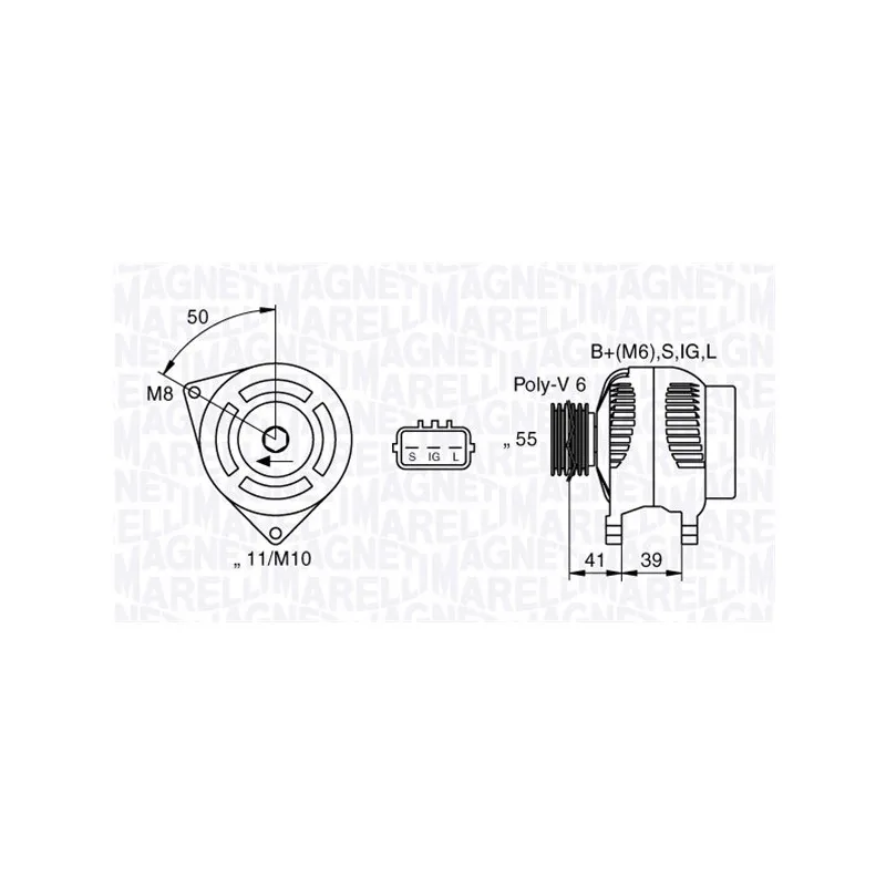 Alternateur MAGNETI MARELLI 063377431010