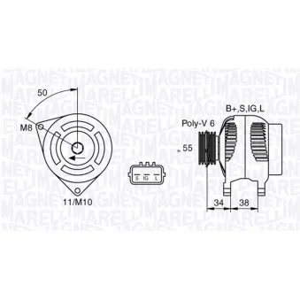 Alternateur MAGNETI MARELLI 063377432010
