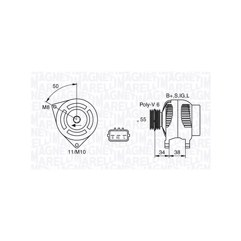 Alternateur MAGNETI MARELLI 063377432010