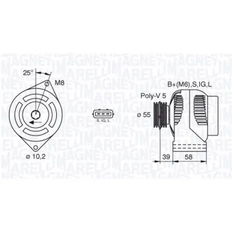 Alternateur MAGNETI MARELLI 063377437010