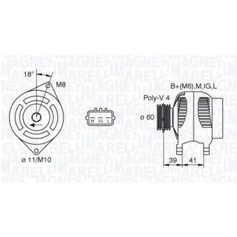 Alternateur MAGNETI MARELLI 063377438010