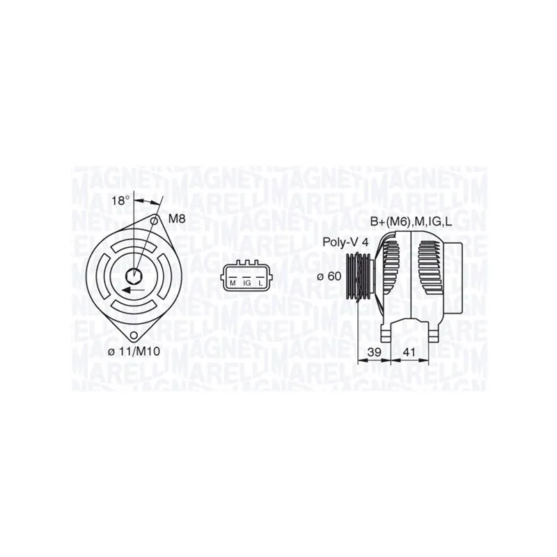Alternateur MAGNETI MARELLI 063377438010