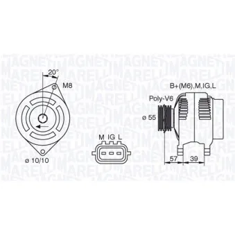 Alternateur MAGNETI MARELLI 063377439010