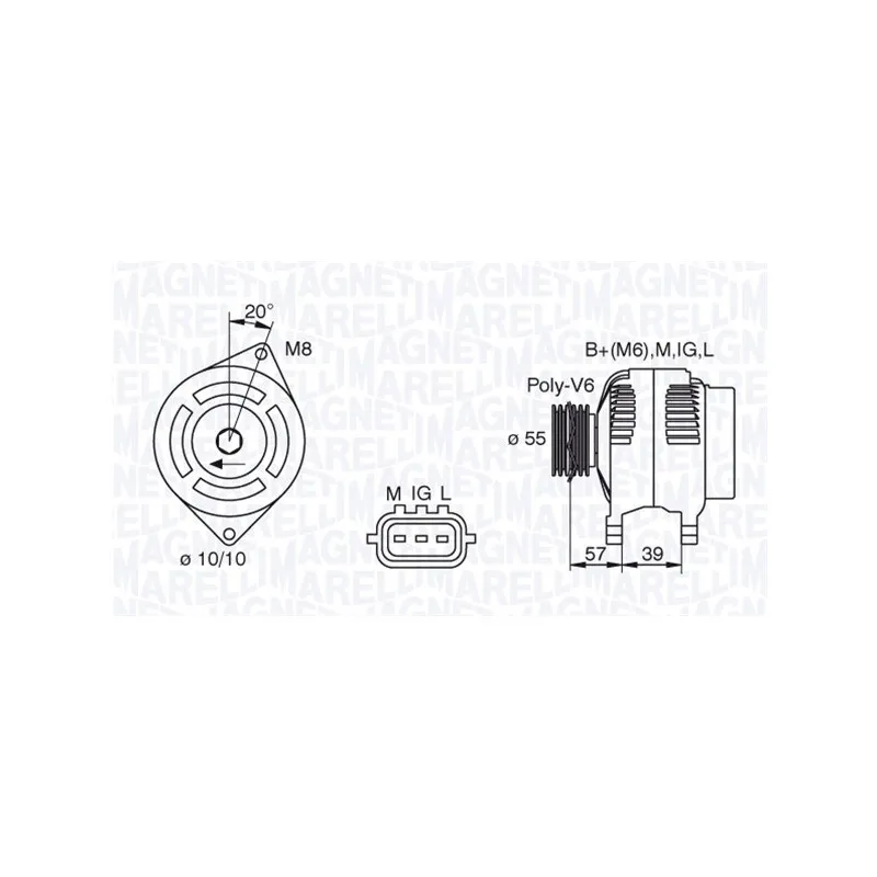 Alternateur MAGNETI MARELLI 063377439010
